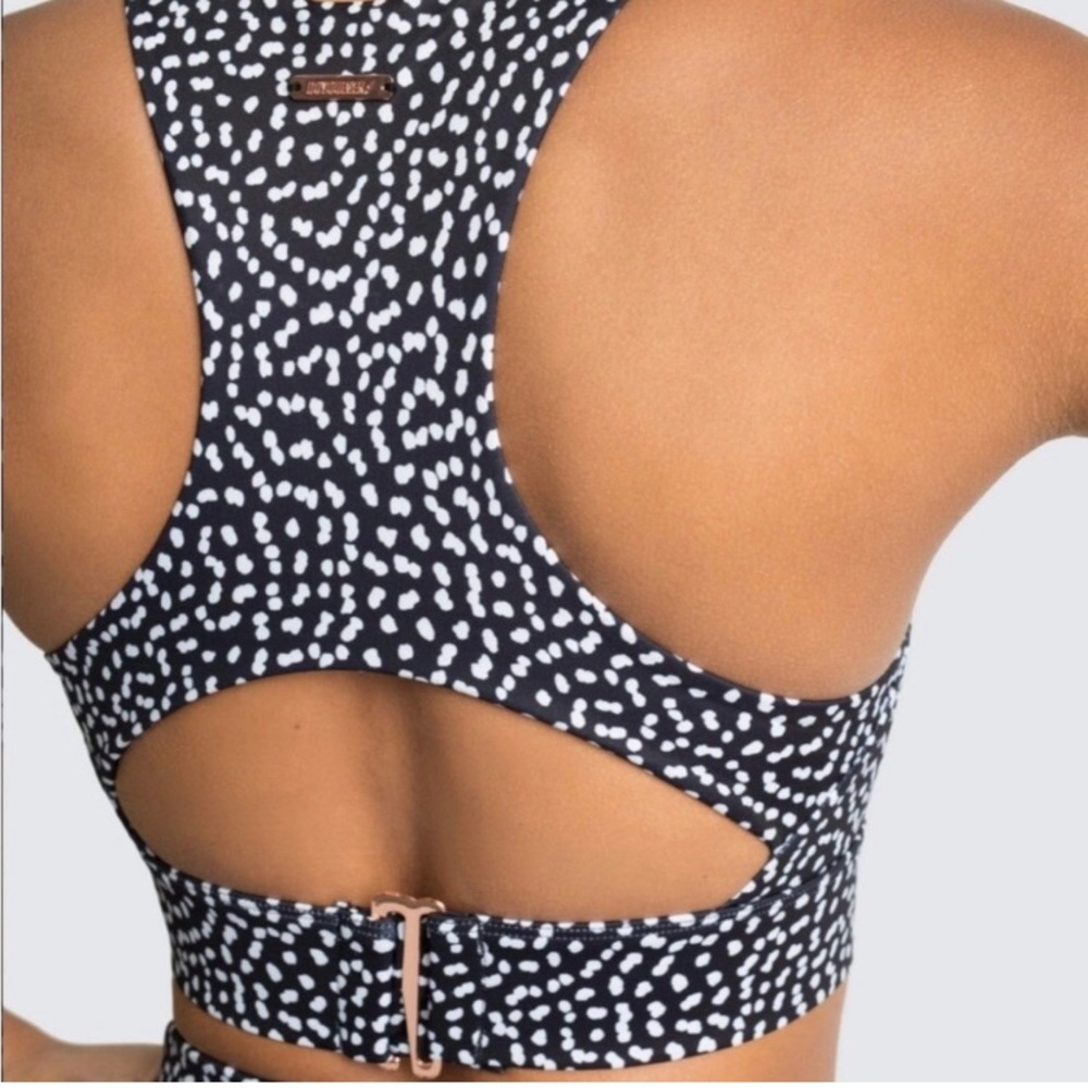 DOYOUEVEN Black and White Speckled Sports Bra - Picture 2 of 9